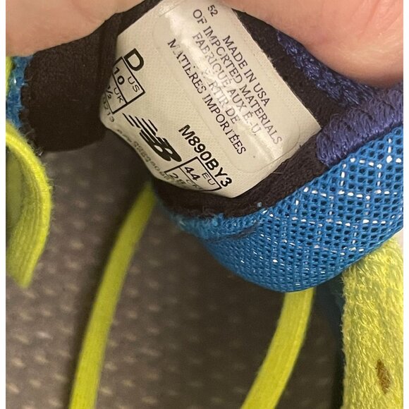 New Balance Men's M890v3 Blue/Yellow Running Shoe Made in USA Sneakers - Picture 11 of 11